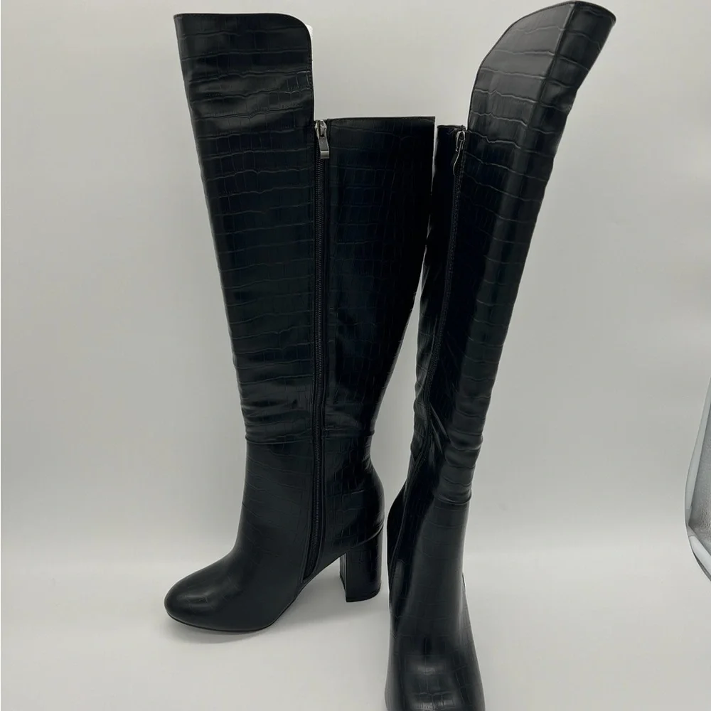 EVANS Women's Wide FIT Tall Boot BELLISIMO Fashion, Black, 7